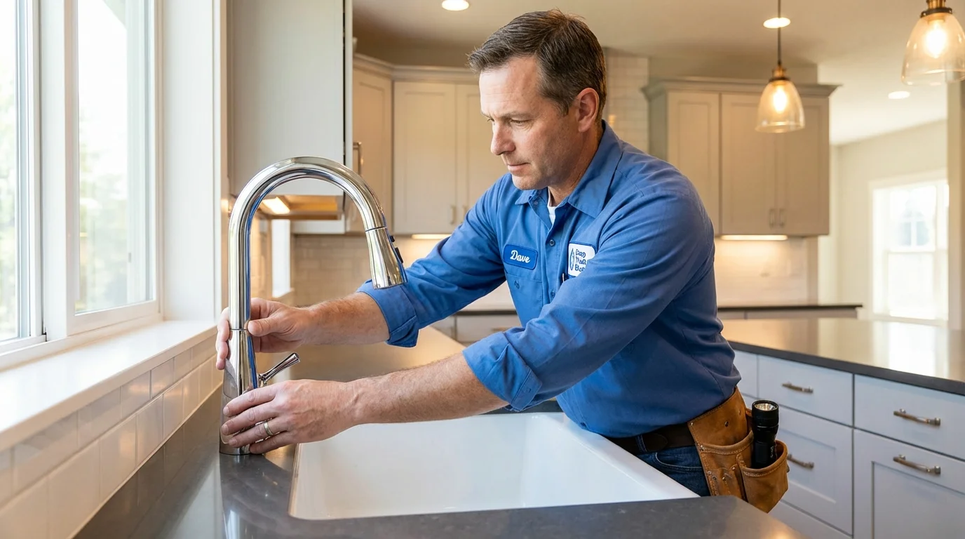 Kitchen faucet installation by Johns Plumbing LLC in Oil City